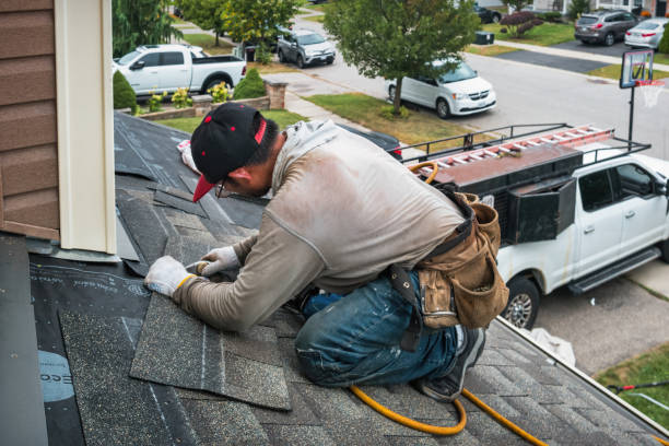 Professional Flat Roof Repair technician working in Galloway, OH